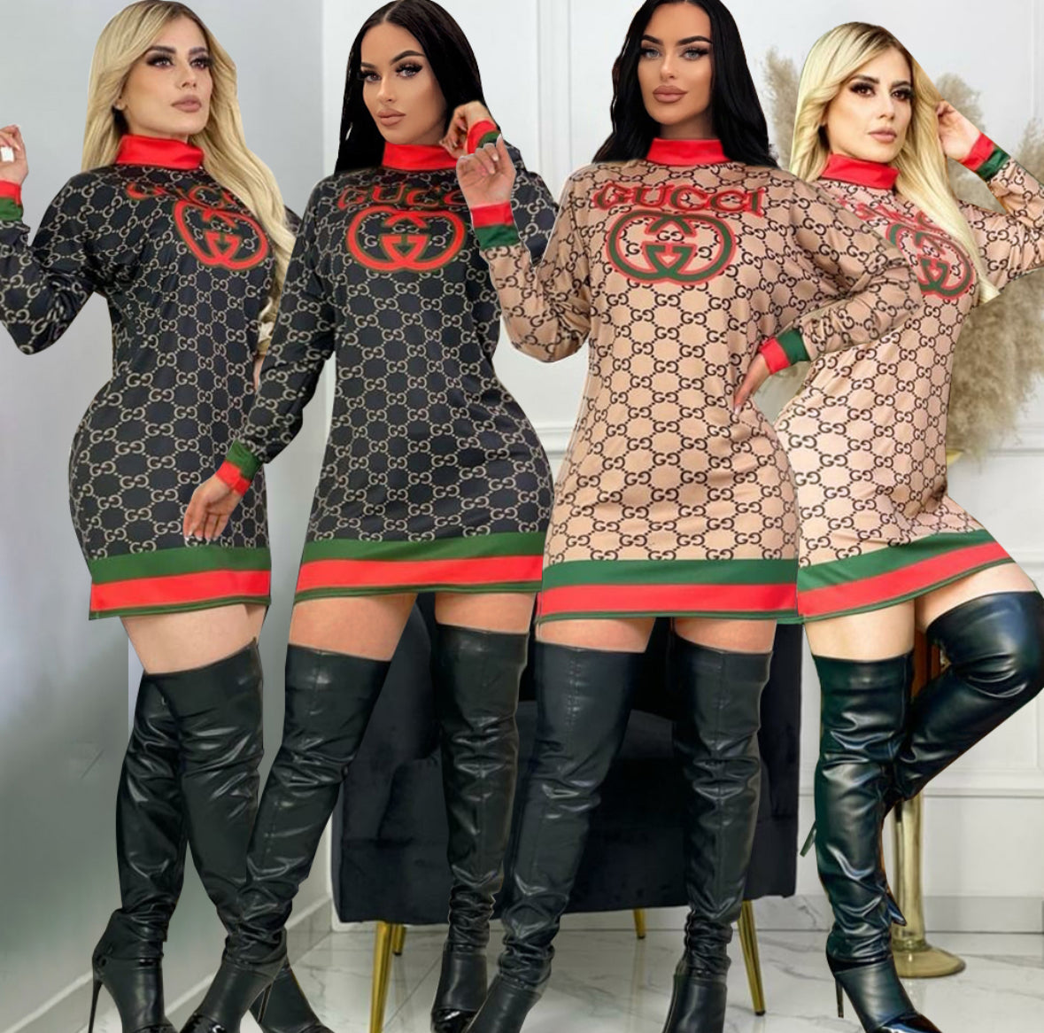 Double style pattern dress