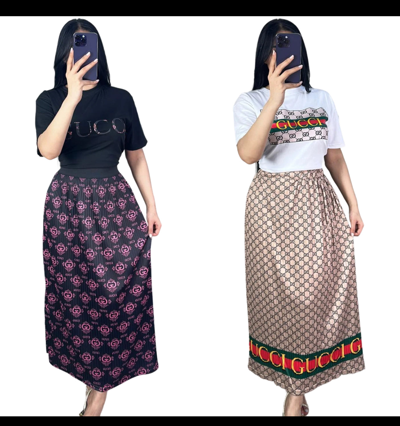 Double styled long dress