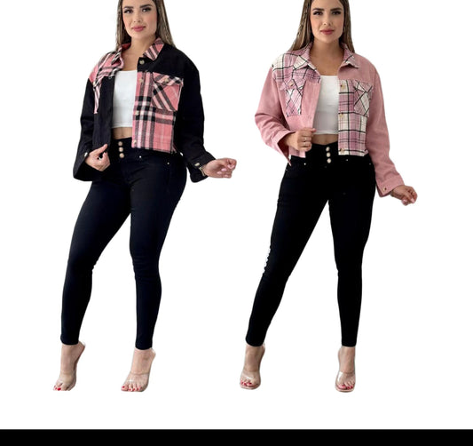 Black or Pink jean jacket